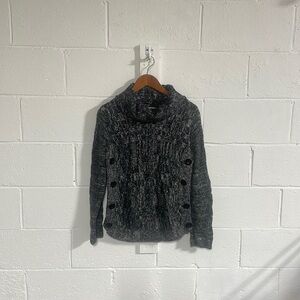 Carducci Gray Cable Knit Sweater Sz Large